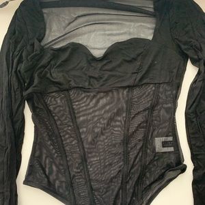 Black corset bodysuit